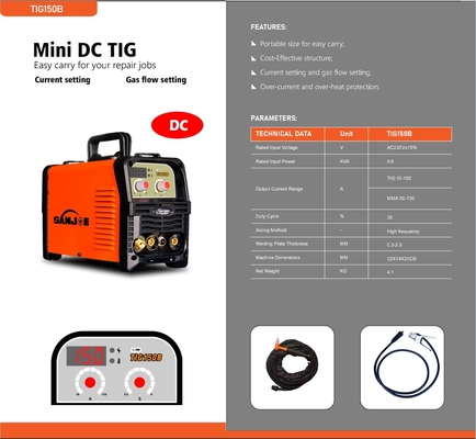 150A DIY TIG Welding Machine Stainless Steel facile portano